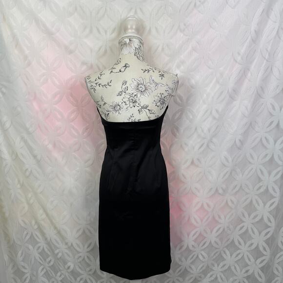 Ted Baker London Black Hook Eye Front Bodycon Strapless Dress Size 2 - Picture 2 of 16